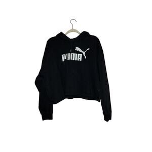 Puma Black Cropped Hoodie Size XXL
